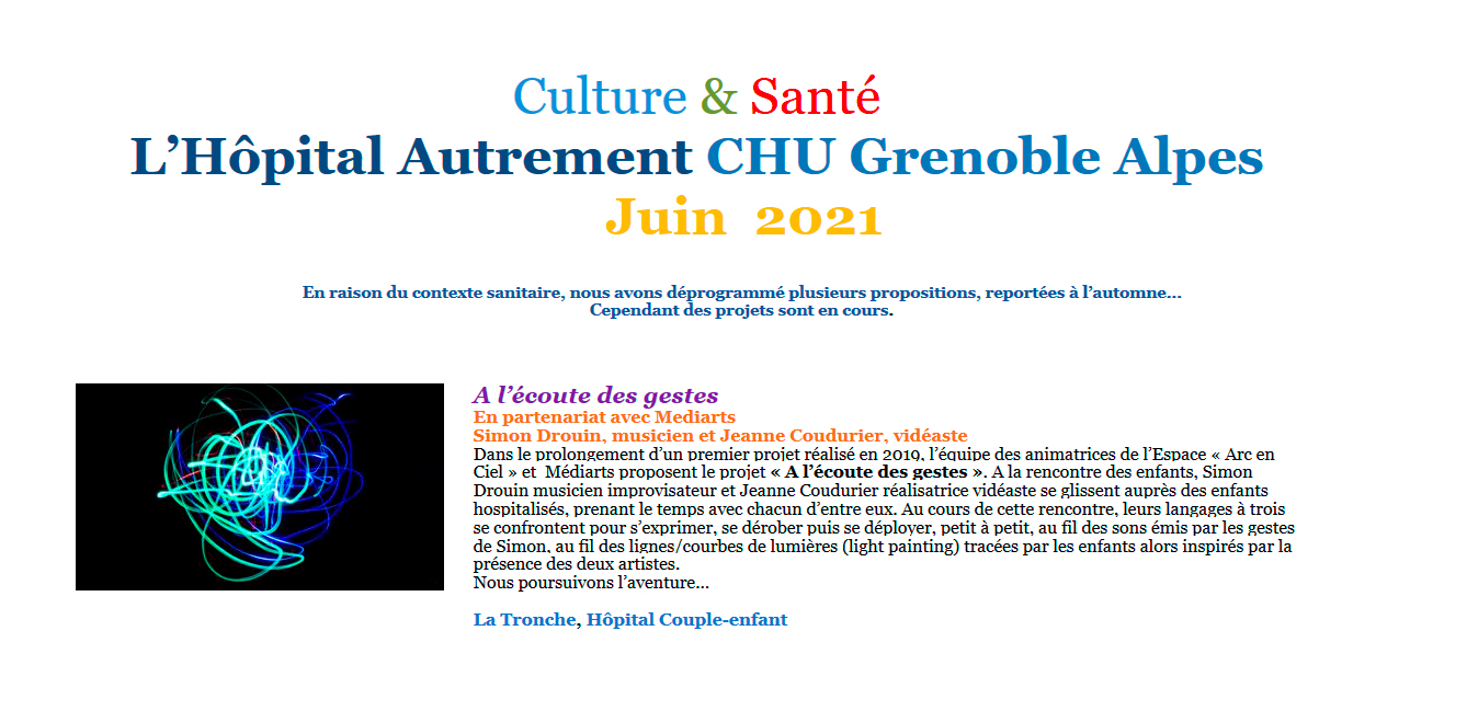 Culture et Santé CHU Grenoble Alpes